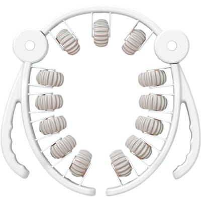 Beenmasseerder Multifunctioneel 13 Wielen Volledige Dekking Massageroller Voor Arm Taille Been Spierontspanning Handmatige Massagemachine wit