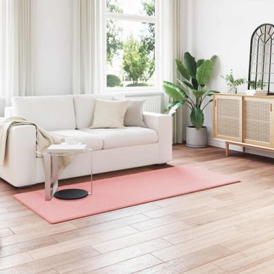 vidaXL - Antislip - vloerkleed - van - imitatie - konijnenbont - OLITE - Roze