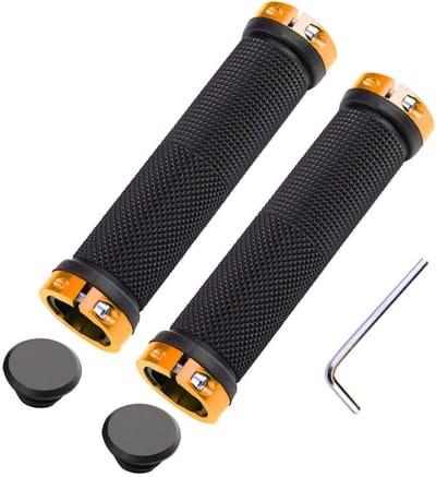 Professionele Fiets Handvatten met Dubbele Vergrendeling, Antislip Rubber, Geschikt voor Mountainbikes en Stadsfietsen, Versterkte Grip en Comfortabele Handbescherming