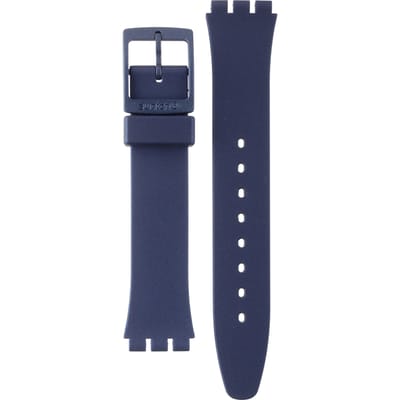 Swatch Plastic - Originals Medium (34mm) /Access/Solar/Musicall/Stop - G/SK/SL/SR/SS/SO28 AGN416 GN416 Silver In Blue Horlogeband