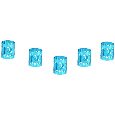 100 STKS Zak Nieuwe Kleurrijke Haarvlecht Parels Ringen Manchet Decoratie Gereedschap Accessoires(Blauw) blauw