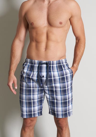 Gotzburg heren pyjama- of loungebroek - donkerblauw geruit