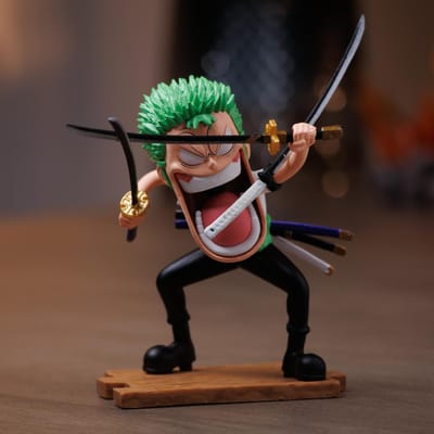 Durable PIÈCE UNIQUE Hungry Threesome One Piece Zoro Chapeau de Paille Capitaine Sanji Mi Modèle Sculpture Périphériques Anime Figurine Décoration de Maison black