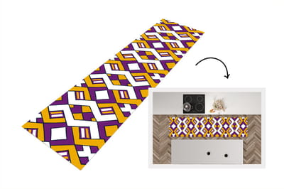 Keukenloper 200x50 cm - Keukenmat vinyl Design - Lijn - Retro - Keukenmatten loper - Keuken vloerkleed tapijt
