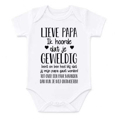Baby romper cadeau tekst papa zwangerschap bekendmaking aankondiging voor de liefste aanstaande geboorte gaat worden jullie worden zwangerschapsaankondiging je wordt vader eerste Vaderdag kort 56