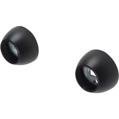 Decomode - Gordijnsteun - Metaal - Zwart - Dia. 20mm - 2 Stuks – Steun In De Dag Halfrond