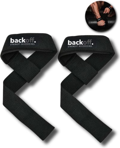 Backoff Lifting Straps - Straps - Fitness Straps - Gewichtheffen - Powerliften - Deadlift Straps - Krachttraining - Wrist Wraps - Anti-Slip Padding - Padded Straps - Zwart - 2 stuks
