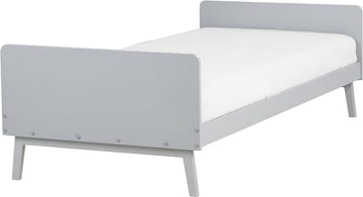 BONNAC - Eenpersoonsbed - Grijs - 90 x 200 cm - Dennenhout