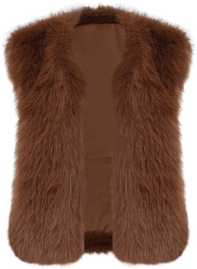 Smashed Lemon Bruin faux fur gilet |