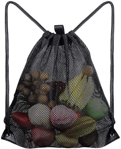 Dailygoods- Zwemtas met trekkoord - Mesh Rugzak - Duurzaam Nylon - 45 x 60 cm - Ademend en Lichtgewicht - Geschikt voor Strand en Sport - Sporttas