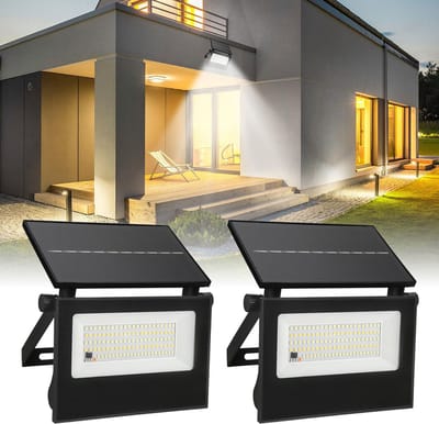 2X Solar Buitenlamp LED-wandlamp op zonne-energie Buitenlamp IP65 Balkon Terras met bewegingsmelder