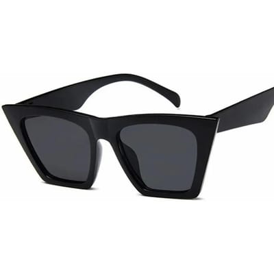 Dames Vintage Zonnebril Dames Mode Kattenoog Luxe Zonnebril Klassiek Winkelende Dame Zwart UV400