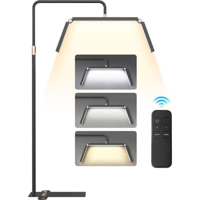 OWJHE 40W Opvouwbare LED-videolamp voor op de vloer Opvouwbare opvullicht Beauty Floor Moon Lamp 3200K-5600K Dimbaar met 180 cm/70,9 inch metaal 40W