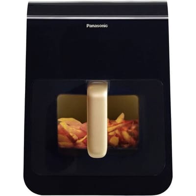 Panasonic NF-CC600AXE Airfryer 6 l 1450 W CoolTouch-behuizing, Stoomtoevoeging, Digitale timer, LC-display, Kijkvenster, Automatische start-stop Zwart
