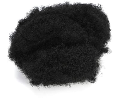 Dailygoods- Afro Pruik Zacht - Medium Lange Kinky Krullen - Diepe Krullen - Synthetisch Haar - Trekkoord Paardenstaart - Verzorgingsinstructies - Krullend Haar