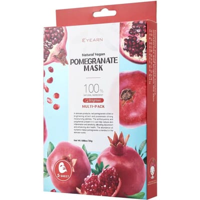 Masque nourrissant pour le visage 5 pièces en boîte avec des ingrédients coréens Masque éclaircissant aux fruits Feuille de visage Formule douce biologique et naturelle Masque hydratant pour le visage As the picture 1 white