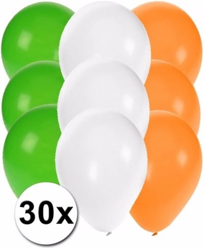 30x Ballonnen in Ierse kleuren