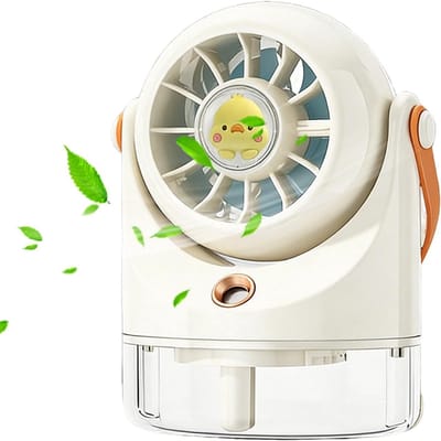 Water Ventilator - Persoonlijke Vernevelaar - Thuis en Buiten - Stille Werking - Compact Formaat - Wit