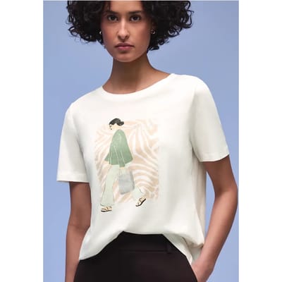 Shirt met deelprint