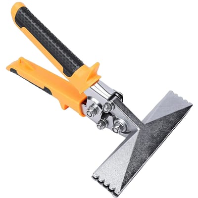 Pince Pliante pour Tôle 6 Pouces Mâchoires Droites Pince à Sertir à la Main pour Système CVC Poignée Ergonomique Antidérapante gray
