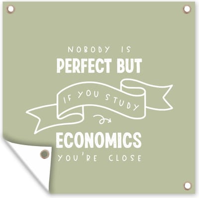 Tuin poster Quote - Economics - Studeren - 200x200 cm - Tuindoek