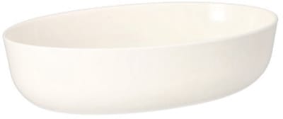 15 Herbruikbare schalen ovaal 900 ml 5,5 cm x 13,5 cm x 20,5 cm wit Cella