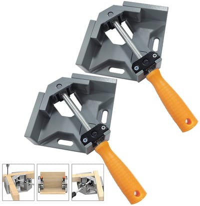 Allecto - Hoekklem 90 graden - Houtbewerking - Aluminiumlegering - Zwenkkaak - Enig Handvat - Sterk en duurzaam - Geschikt voor houtliefhebbers - S...