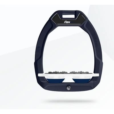 Veiligheidspalzen voor paardrijden Plat Ultra Grip Aluminium/Wit/Marine Flex-On Safe-On