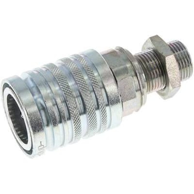 Stalen DN 12.5 Hydraulische Koppeling Snelkoppeling 12 mm S Knelring Schotkoppeling ISO 7241-1 A/8434-1 D 20.5mm