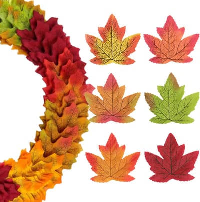 GLODI GOODS® Herfst decoratie herfstbladeren 300 stuks – versiering 6 diverse kleuren – krans herfstdecoratie