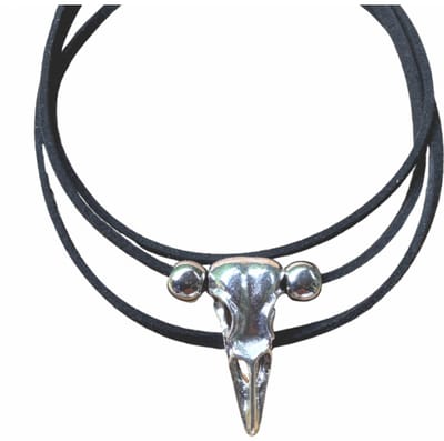 Enkelbandje-Schedel-Wikkel-23-34 cm-Zwart - Charme Bijoux