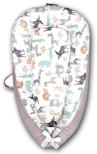 Babybedje - Pasgeborenbedje - 85x50cm - Zacht en comfortabel - Puur katoen - Dubbelzijdig ontwerp - Met handvat - Gemakkelijk mee te nemen - Geschikt voor baby's van 0-24 maanden-Stijl 2