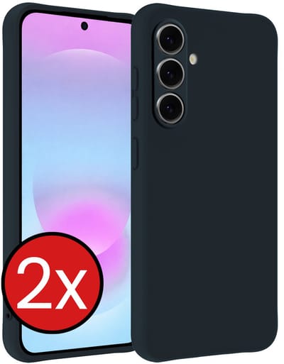 Hoesje - 2 Stuks - Geschikt voor Samsung Galaxy A37 - Sterk & Shockproof - Telefoonhoes - Back Cover - Case Siliconen - Telefoon Hoes - Donkerblauw