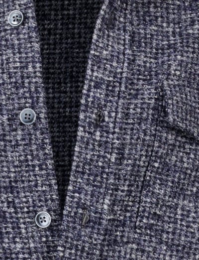Gentiluomo overshirt wolblend blauw