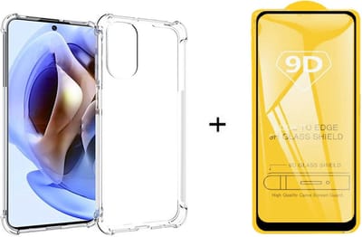 Silicone ultra dun gel hoesje Motorola Moto G31 / G41 met full cover glas screenprotector