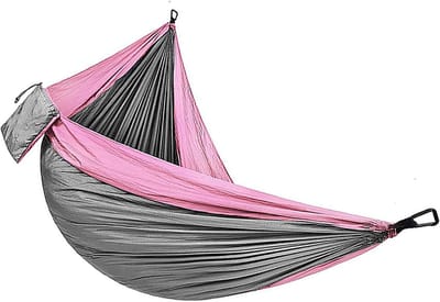 Hangmat - Kampeerhangmat - Buiten Ontspannen - Sneldrogend Nylon - 270 cm x 140 cm - Roze