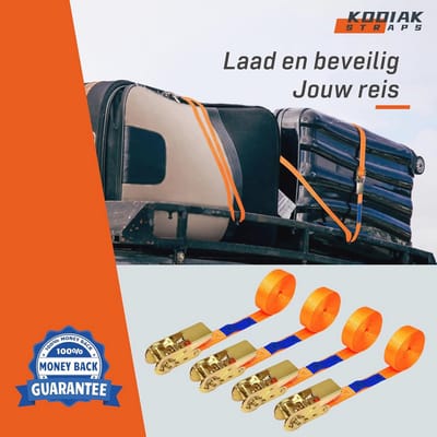 Spanbanden met ratel - 4 stuks voor veilig en makkelijk vastzetten