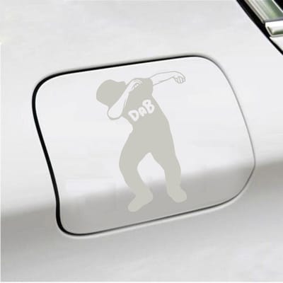 Bumpersticker - Dab - 15 X 10 - Zilver