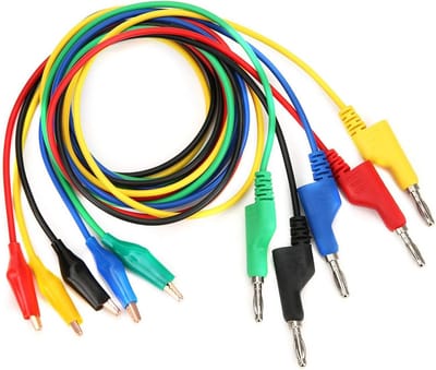 Bananenstekker Meetsnoer - Testkabel Set - Nauwkeurig Meten - Stapelbaar Ontwerp - 5 Stuks 1 Meter - Diverse Kleuren