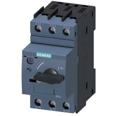 Siemens 3RV2411-1AA10 Vermogensschakelaar 1 stuk(s) Instelbereik (stroomsterkte): 1.1 - 1.6 A Schakelspanning (max.): 690 V/AC (b x h x d) 45 x 97 x