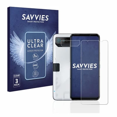 Savvies - Screenprotector voor ASUS ROG Phone 7 Ultimate (Voor+Camera) - Folie Beschermfolie transparant 6 Stuks