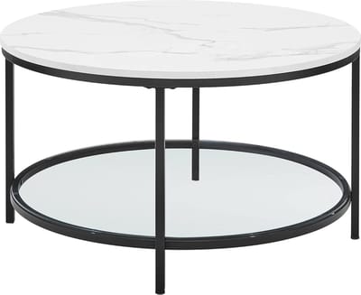 MIRA Home - Salontafel - Woonkamer - Tafel - Bijzettafel - Ronde Tafel - 80x80x44,5