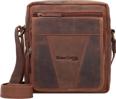 GreenLand Nature Leren Schoudertas Montenegro Crossbody Bag Brown Bruine