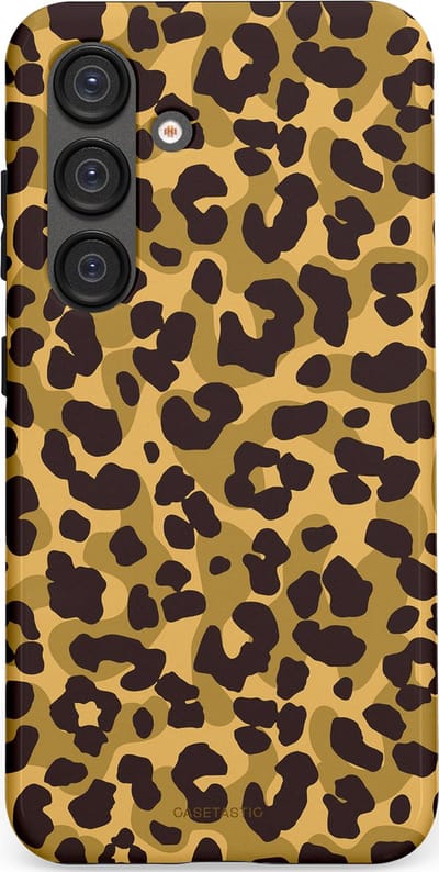 Casetastic hoesje geschikt voor Samsung Galaxy S25 - Dubbellaagse bescherming - Jungle Panter - Fashion Case - Zwart Crème Beige
