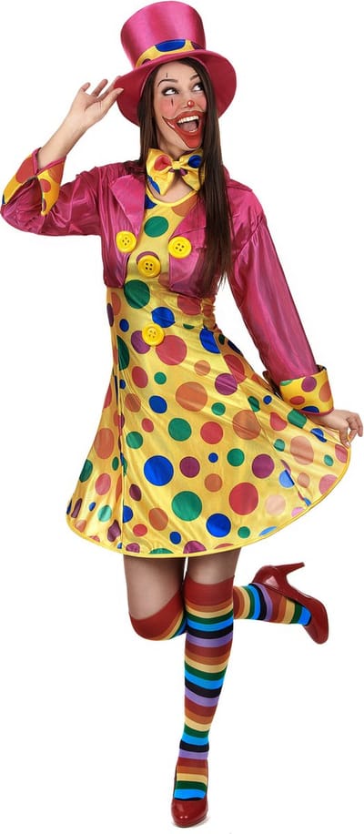Vegaoo - Clownskostuum met grote stippen voor vrouwen
