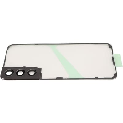 Achterkant Glas Cover Vervanging Transparante Behuizing Deur Zwart Frame met Cameralens Telefoonstandaard Gereedschap white