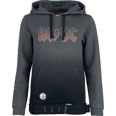 AC/DC Trui met capuchon - EMP Signature Collection - S tot 3XL - voor Vrouwen - grijs-zwart