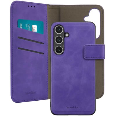 imoshion Hoesje - Geschikt voor Samsung Galaxy S24 FE - Uitneembare 2-in-1 Luxe Bookcase - Paars