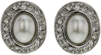 Behave - Oorknoppen met parel - Vintage chic zilverkleur - Nikkelvrij