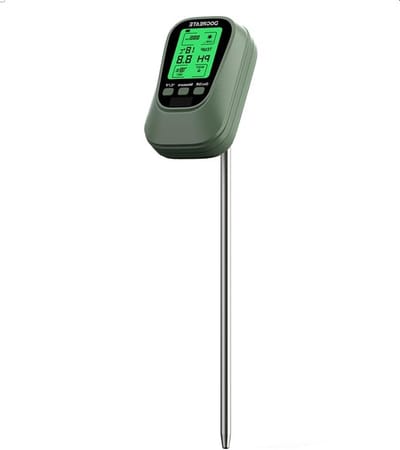 Multifunctionele 4-in-1 pH-meter voor bodem, luchtvochtigheid, temperatuur en licht - Nauwkeurige bodemmeter voor tuinen, kamerplanten en tuinieren